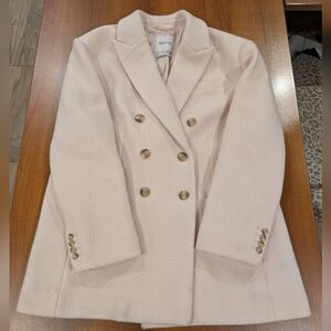 Madewell Light Pink Double Breasted Coat